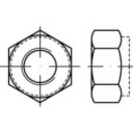 TOOLCRAFT Edelstahl-Sicherungsmuttern M4 - Hochwertige Sicherungsmutter (ohne Norm)